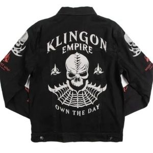 Star Trek Jean jacket,black color size M for man .